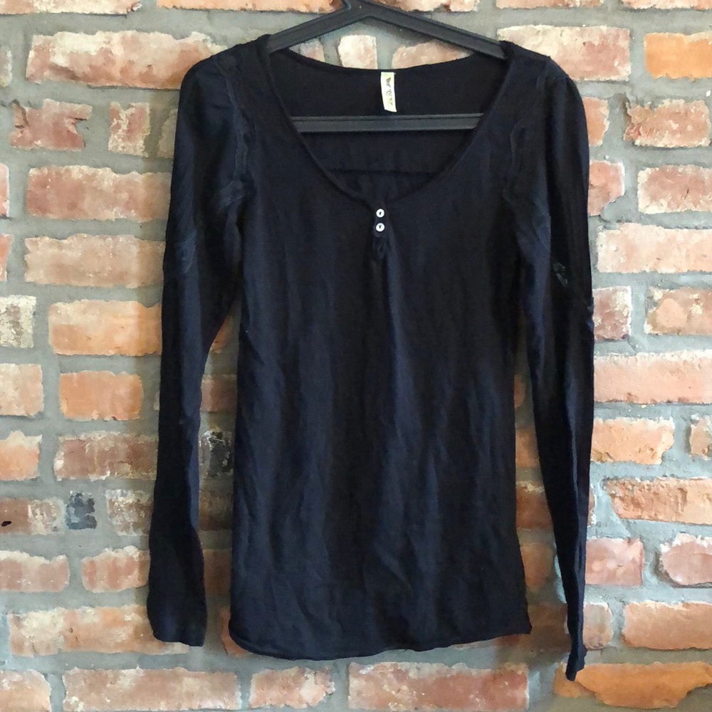 Vintage Free People Puff Sleeve Shirt